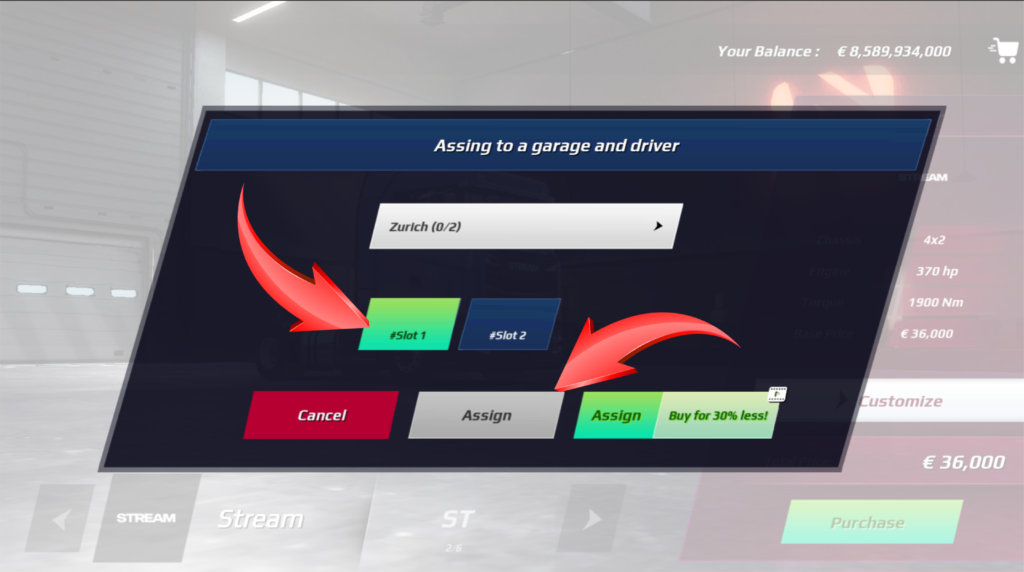 Ultimate Beginner’s Guide to Truckers of Europe 3: Master Gameplay, Controls & First Truck Upgrades 8 Assign to slot